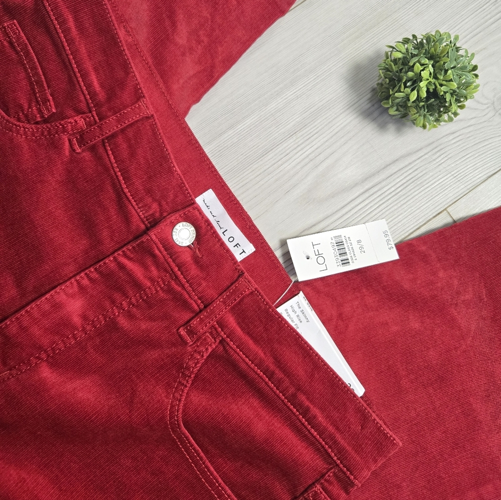 LOFT Skinny Ankle Corduroy Pants